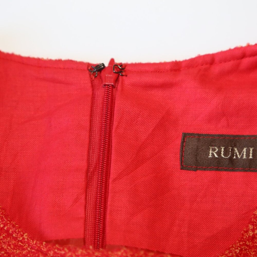Beautiful vintage RUMI Tweed Wool blend A line mini dress made in Japan XS/S - Picture 5 of 7